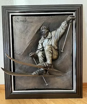 Bill Mack~Freestyle~Skier Sculpture~Bonded Bronze 1998 Signed Ltd. Edition 64/75 • $6500