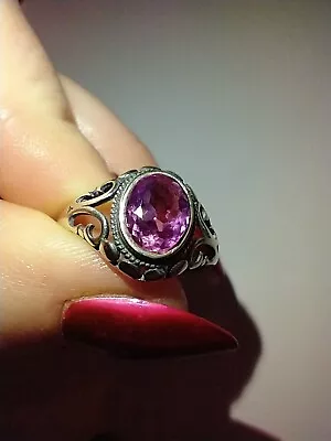 RARE Purple AAA Grade Natural 1.75Car. Tanzanite Adjustable Sterling Silver Ring • $150