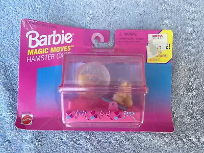 Vintage 1996 Mattel Barbie Magic Moves Wind Up Pet Hamster Cage NEW & SEALED • $40