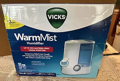 Vicks Warm Mist Humidifier 1 Gal Tank For Medium/LARGE Rooms Open Box • $29