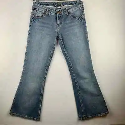 Vanity Womens Jeans Size 28 X 31 Flare Bell Bottom Light Wash Low Rise   • $17.99