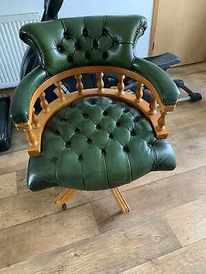 Leather Chesterfield Captains Chair • £50