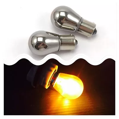 Rear Turn Signal Light BAU15S 7507 PY21W 150° Amber Chrome Halogen Fits Mini • $19