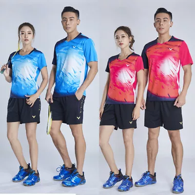 VICTOR Adult Kid Sports Suit Tennis Table Badminton Clothes Set T Shirts+shorts • $32