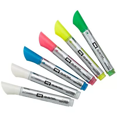 Quartet Premium Glass Board Dry-Erase Markers Bullet Tip White And Neon • $15