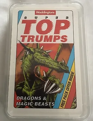 Waddingtons Super Top Trumps Dragons & Magic Beasts 1992 Complete 33 Cards New • £18