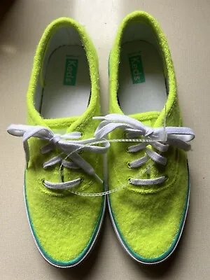 Keds  Softerra Lace Up Neon Green Tennis Ball Texture Sneaker Shoes Size 9 NWOT • $29