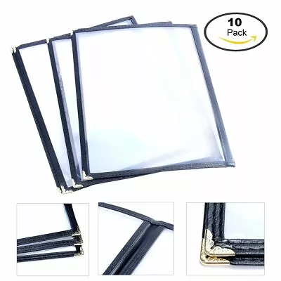 10 Pcs Double Fold Menu Cover For 8.5*11'' Restaurant Recipe 2 Page 4 View US • $28.99