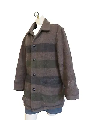 Vtg Unisex Banna Republic Coat Womens M Mens XS Wool Blend Hudson Bay Style READ • $31.99