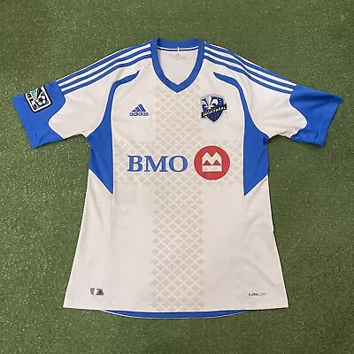 2014 Montreal Impact Away Soccer Jersey Shirt Top Adidas MLS Medium White Canada • $39.99