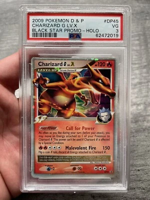 $50 • Buy 2009 Pokémon EX Diamond & Pearl Charizard G Lv. X Black Star Promo Holo PSA 3