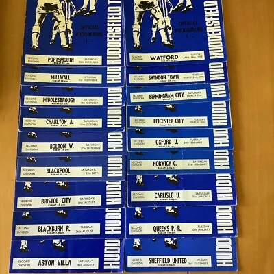 £8 • Buy 18 Off 1969 / 70 SEASON  HUDDERSFIELD TOWN HOME LEAGUE PROGRAMMES, Listed Below