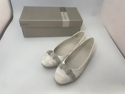 £11.38 • Buy Jana Flat Shoes White Silver 191 UK Size 3.5 In Box #RA