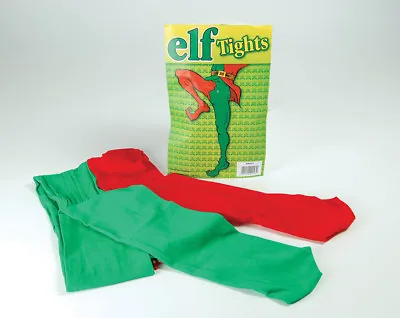 £3.10 • Buy  Elf Tights Red Green Pixie Jester Xmas Christmas Santa Helper Fancy Dress New