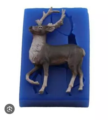 First Impressions Stag Deer Mould Silicone Blue Large Cake Chocolate A208 Size • £20