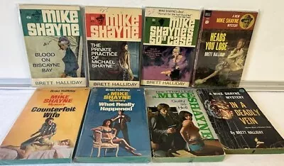 8 Mike Shayne Brett Halliday Vintage PB Mysteries Lot #1 • $11.49