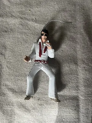 Kurt S. Adler 2017 ELVIS PRESLEY White Suit Microphone Tree Ornament Collectible • $12