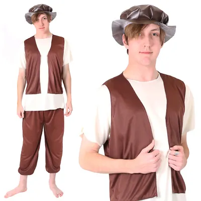 Mens Poor Tudor Costume Historic Victorian Medieval Adults Book Day Fancy Dress • £8.99