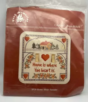 Vintage Cross Stitch Home/Heart Sampler Switch Plate - NEW COMPLETE • $5