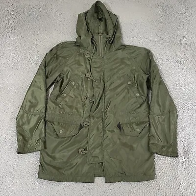 Alpha Industries Jacket Mens Medium Green Parka Military Hooded Field Jacket • $69.95