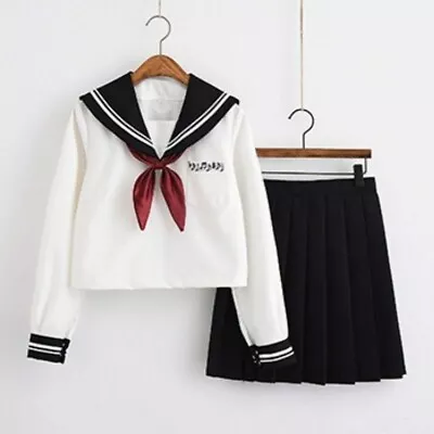 Girls Japanese High School Uniform Sailor Suit Cosplay Costume JK Outfit Anime • $69.18