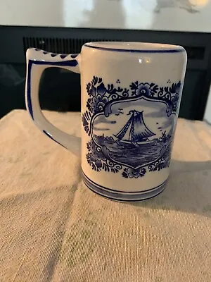 Delft Blue Hand Painted Beer Stein Mug And Coffee Mug Windmill Design - Holland • $8