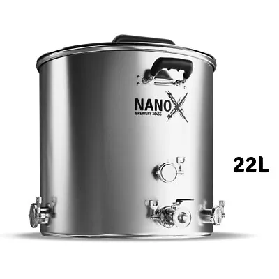 22L NANO-X Brew Kettle: Single 2″ Element Port All Grain Brewing Home Brew • $135