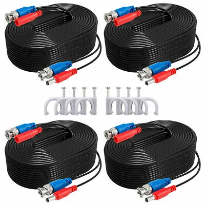 4pcs 100ft Video Power Cable BNC RCA Cord Wire For CCTV Security Camera System • $23.99