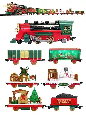 Santa Express With Headlight & Music Large Christmas Train Set - 47 Piece Set • $179.95