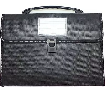 $8.99 • Buy Cypress Lane Expanding File Folders With Handle, 13 Pockets, Letter Size (Black)