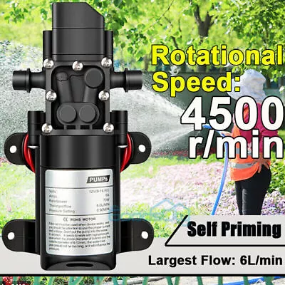 12V Water Pump 130PSI Self Priming Pump Diaphragm High Pressure RV Auto Switch • $14.99