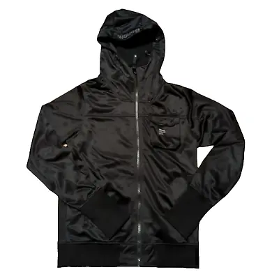 Bench UK Hoodie Sweatshirt Track Jacket Coat Mens Size Medium Black Zip Up • $34.99