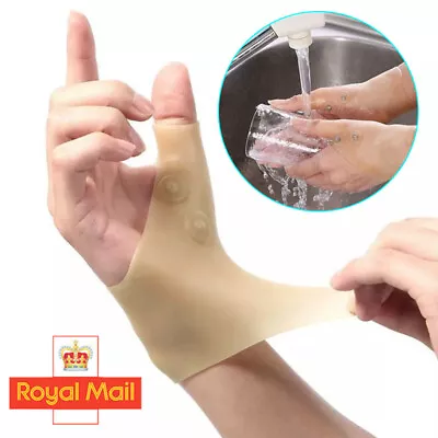 £2.88 • Buy 2X Gel Arthritis Glove Relief Magnetic Wrist Hand Thumb Support Silicone Brace