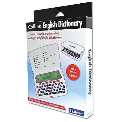 Lexibook D850EN Collins English Electronic Dictionary With Thesaurus Blue/White • £48.50