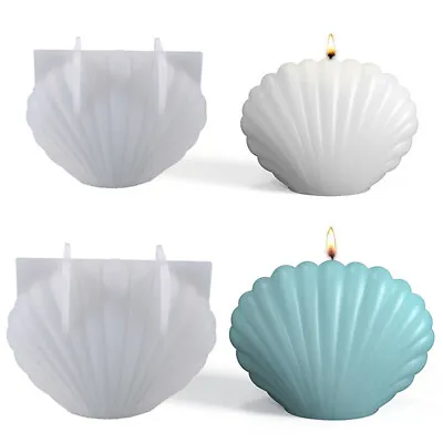 DIY Candle Silicone Mould 3D Sea Shell Shape Aromatherapy Candle M-wq • £4.42