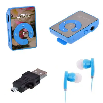 Mini MP3 Player Digital Music Player Mini Mirror Clip Support 8GB Card TF USN • $2