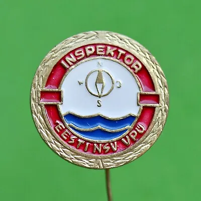 Vintage Vintage USSR Soviet Estonia Society For Water Rescue Inspector Pin Badge • $12.99