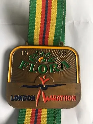 Vintage Flora London Marathon 1998 Finishers Medal With Ribbon • £25