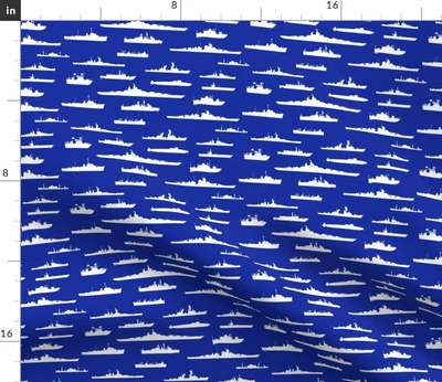 £22.74 • Buy Us Navy Coast Guard Wwii Thin Line Textiles Fabric Printed By Spoonflower BTY