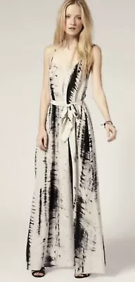 $55 • Buy SASS AND BIDE Wax Landscape Maxi Dress Silk Cream Black Size US 4