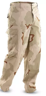 US General Issue 50%/50% NYCO BDU Trouser 3 Color Desert Large Short NWT • $25