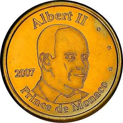 [#952051] Monaco 10 Euro Cent 10 C Essai-Trial 2007 Unofficial Private Coin • $6.50