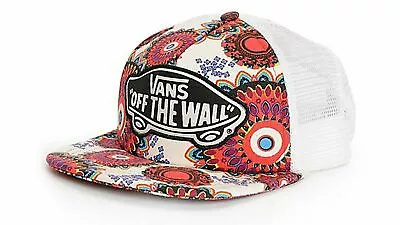 Vans Off The Wall Women's Beach Girl Trucker Snapack Hat Cap - Geo Floral • £22.66