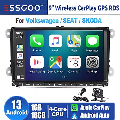 For VW Volkswagen Jetta Passat Golf GPS Android 13 Car Stereo Head Unit Carplay • $98.98