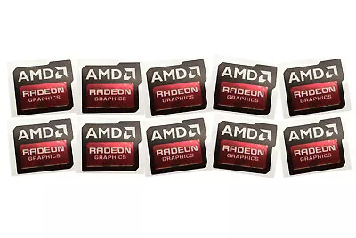 10 Pcs AMD Radeon Graphics Skylake Sticker Logo Decal Badge 16.5mm X 19.5mm  • $6.99