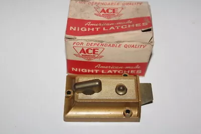 Vintage Ace Hardware American Made Night Latches Lock With Keys Unused Deadbolt  • $20