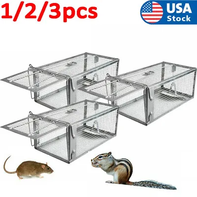 Cage Trap Mouse Live Humane Squirrel Chipmunk Rat Mice Rodent Animal Catcher • $34.19