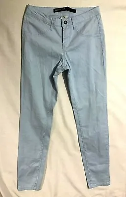 Womens Stretch Pants Fitted Bottoms Light Blue FREESTYLE REVOLUTION Jr Size 9 • $14.99