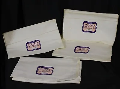 4 Vtg Stearns Percale Pillow Cases Unused White With Labels Still On Estate Find • $23.99