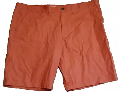 Merona Shorts Mens Size 46 Salmon Solid Flat Front Pockets 100% Cotton NWT New • $11.99